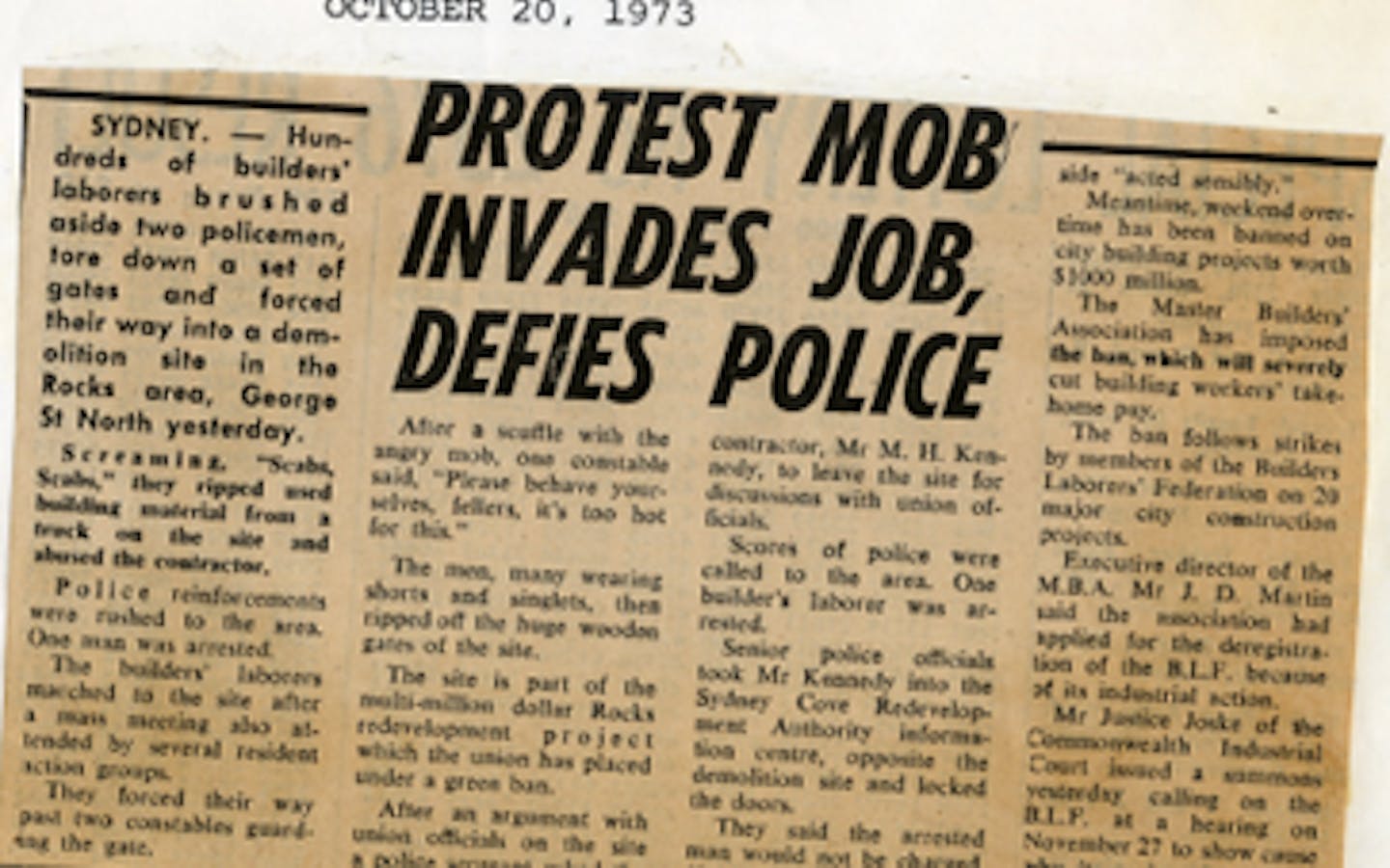 Protest Mob Invades Job Defies Police