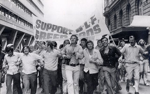 The Builders Labourers Federation marching in Sydney