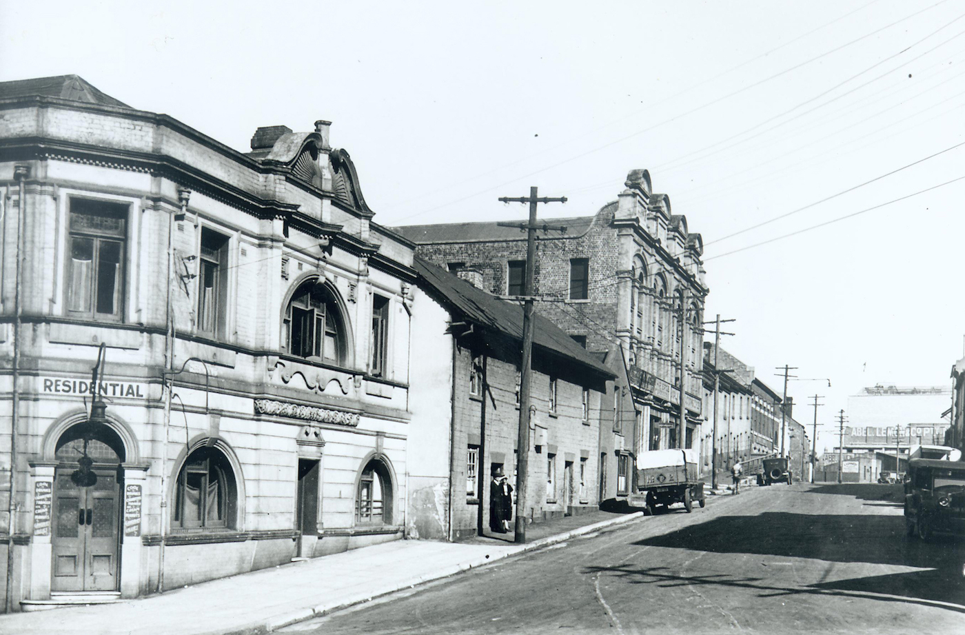 British Seamans Hotel (view down Harrington st) c1930s