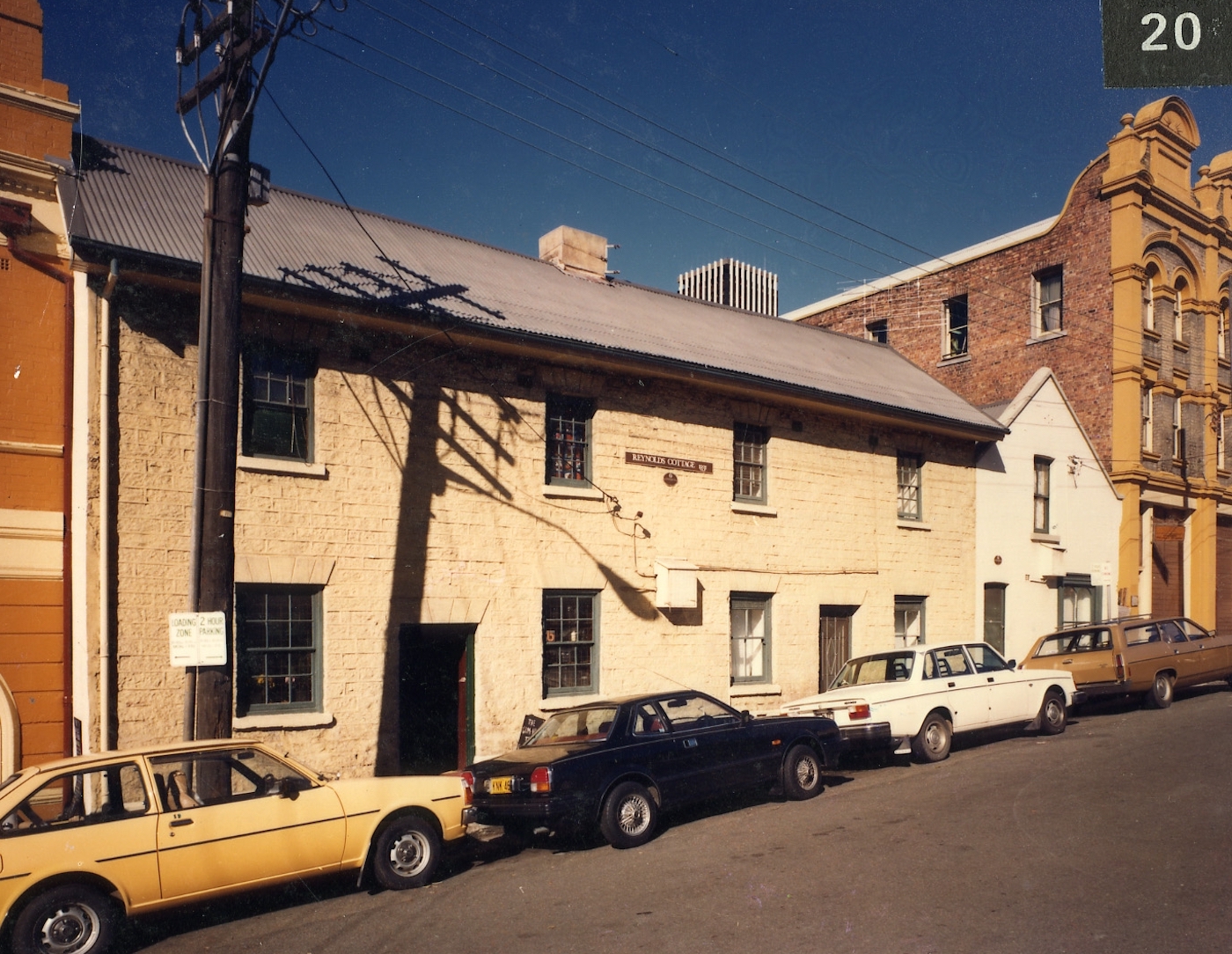 Reynold's Cottages, 28-30 Harrington st, 1980