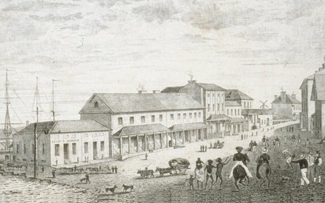 George St near the Wharf, 1803-1857