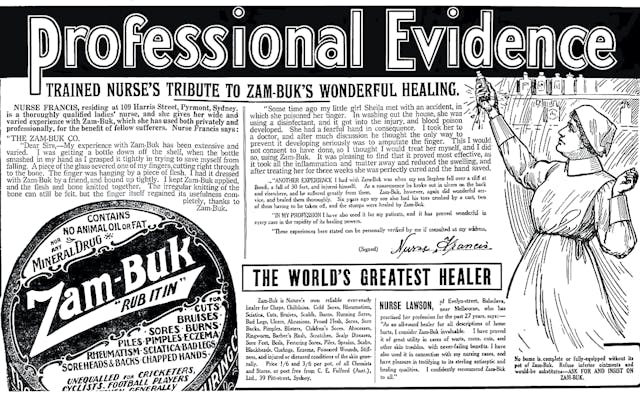 Zam-Buk advertisement, 1920